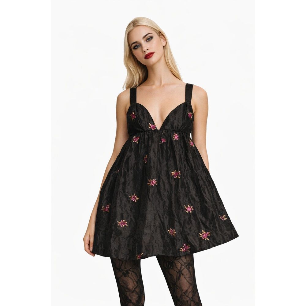 For Love & Lemons Sachi Floral Jacquard Mini Dress Size M | NWT